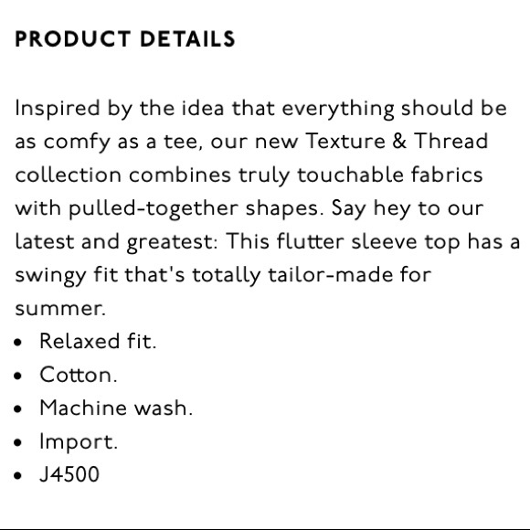 Madewell Texture & Thread Flutter Sleeve Top - Picture 4 of 6